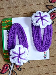 Handmade Crochet Hair Clips