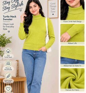 Yellow Turtleneck Sweater