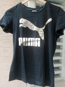 Puma Black & Gold Logo T-Shirt