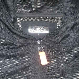 Black Mesh Hoodie