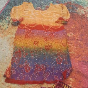 pure chiffon long top