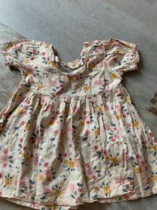 Cute Floral Print Baby Dress