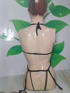 (1403)Black Lingerie Harness Set