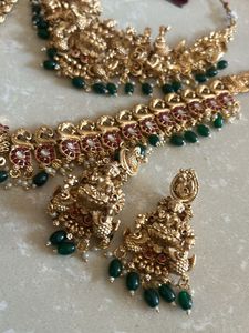 Temple Jewellery Long Haaram Set