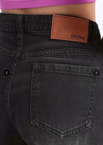 Black Wide Leg Jeans with Frayed Hem