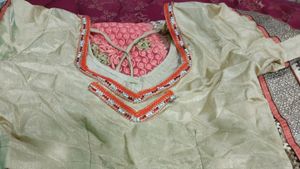 Designer Saree With Stitched Blouse (Size L 40)
