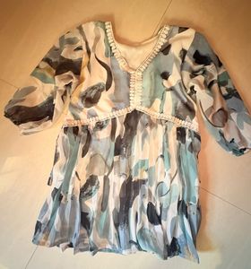 Stylish Tiered Print Kurta top