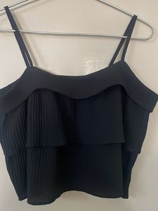 Chic Black Ruffled Top