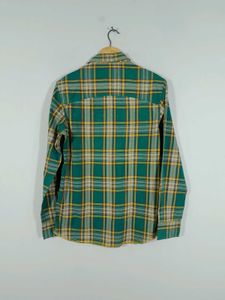 Green Checks Shirt For Men's