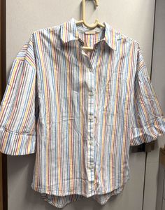 Colorful Striped Button-Up Shirt