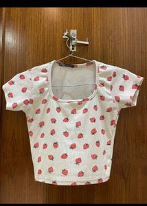 strawberry crop top