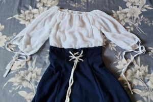 Chic Off-Shoulder Lace-Up Gown