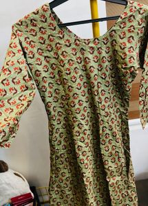 Green Printed Kurta casual kurti