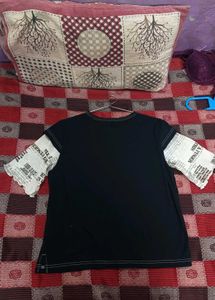 Vintage Y2K/Alt Newspaper Print Tee