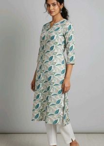 Elegant Floral Print Kurta