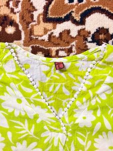 Vibrant Floral Print short Kurti