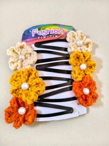 🔥 MEGA SALE OFFER 🔥 Crochet Flower Hair Clips
