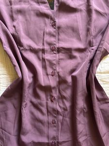 Elegant Purple Button-Up Shirt