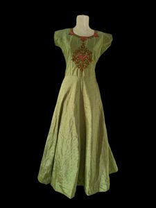 beautiful green anarkali dress