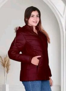 Stylish Padded Jacket with Fur Hood