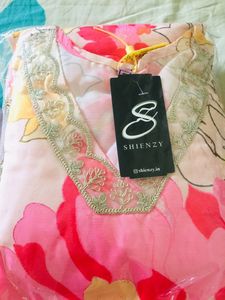 Pink Floral Print Kurta Set with Dupatta💖