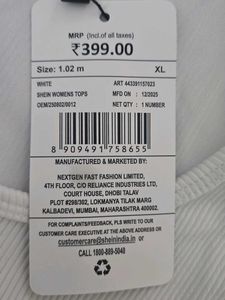SHEIN White Ribbed Henley Top