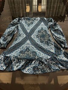 Bohemian Print Tiered Mini Dress