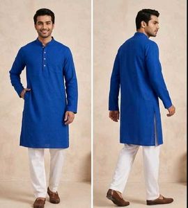 Elegant Royal Blue Kurta Set for Men