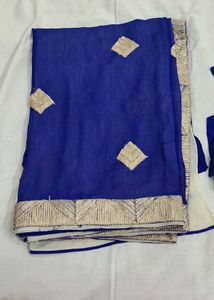 Royal Blue Saree with Blouse