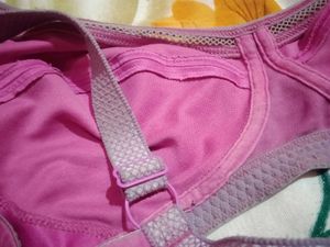 Pink Satin Bra