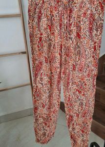 ZARA Bohemian Floral Print Pants
