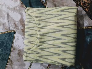 Stylish Yellow Ikat Print Kurta