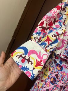 Bohemian Print Wrap Dress