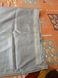 Elegant Grey Pure silk saree