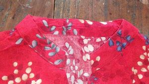 Red Printed Kurta
