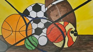 Sport Items Painting