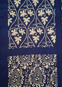 White Vasecoat &amp; Blue Maxi Dress