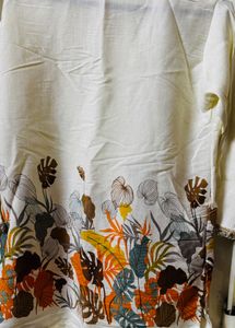 Designer Kurta with Mirror Work &amp; Tropical Print
