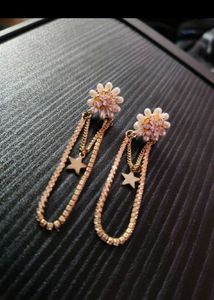 Sparkling Star Drop Earrings