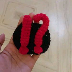 Cute Red Crochet Star Hair Clips