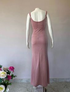 Elegant Pink Maxi Dress with Sparkle