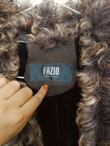 Chic Brown Faux Fur Trimmed Jacket