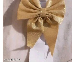 pack of Sparkly Bow Hair Clips silver and golden