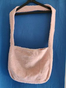 Pink Fuzzy Shoulder Bag
