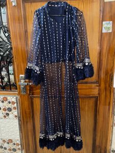 🌸Elegant Navy Blue Kurta Set with Sharara