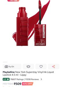 Maybelline Superstay Vinyl Ink Lipstick