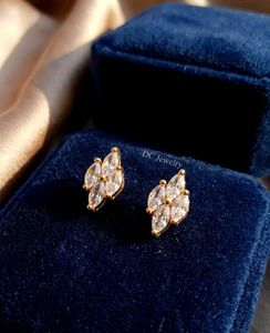 Elegant Marquise Stud Earrings