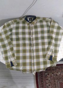 Men's Checked Green Casual Shirt
