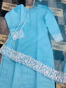 Stunning Blue Kurta Set with Dupatta