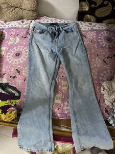 Light Wash Flared Jeans